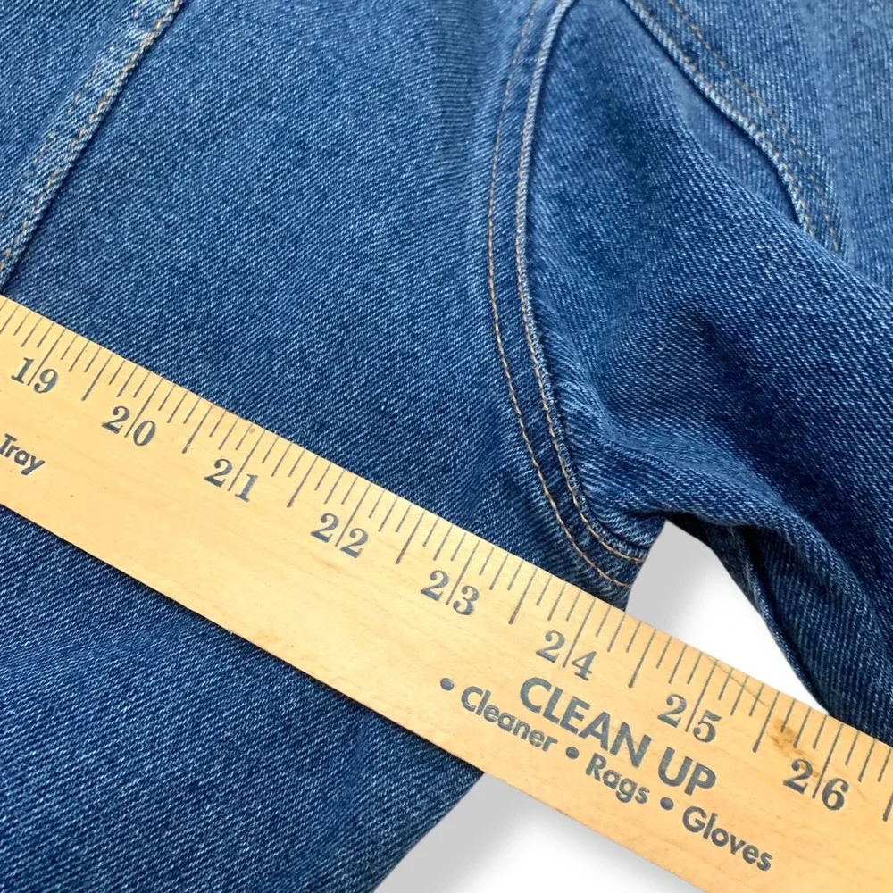 Wrangler Hero Denim‎ Jacket L/6 100% Cotton Blue Jean Mens Classic Real Man